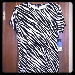 Zebra print t-shirt blouse
